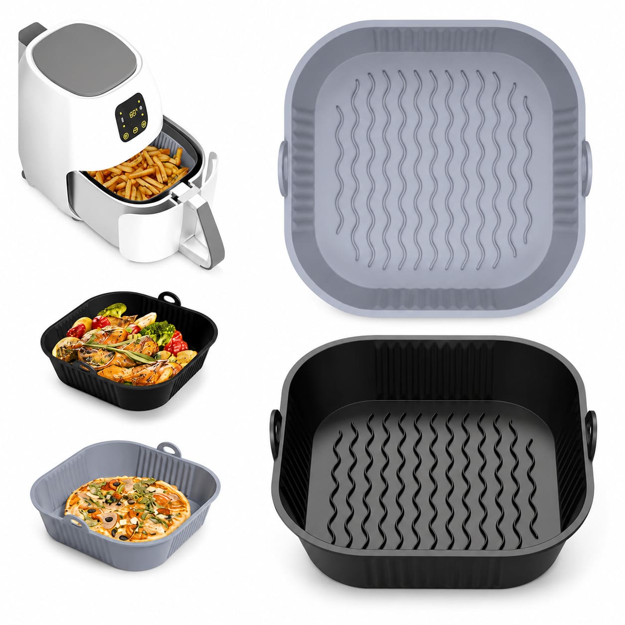 Silikonform für Heißluftfritteuse 2er Set