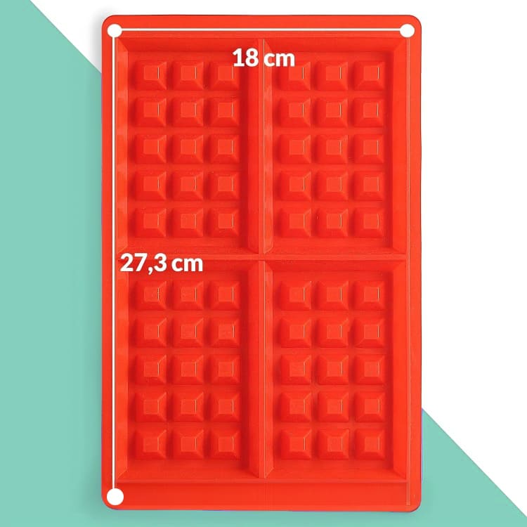 Silikon Waffelform 2er Set für Backofen, Mikrowelle, Airfryer