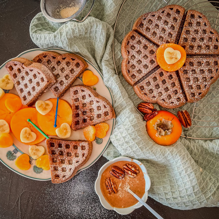 Silikon Waffelform 2er Set für Backofen, Mikrowelle, Airfryer